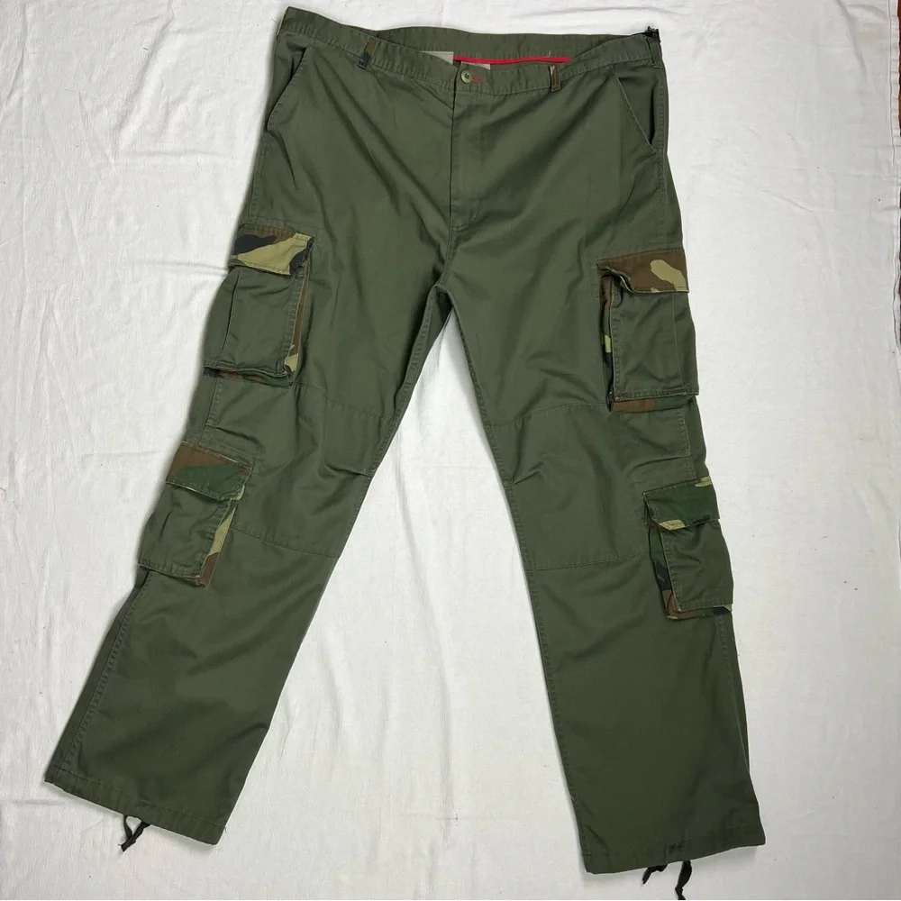 ROTHCO VINTAGE PARATROOPER CARGO PANTS Olive Drab/Woodland Camo (2146) Size XXL - Picture 2 of 9